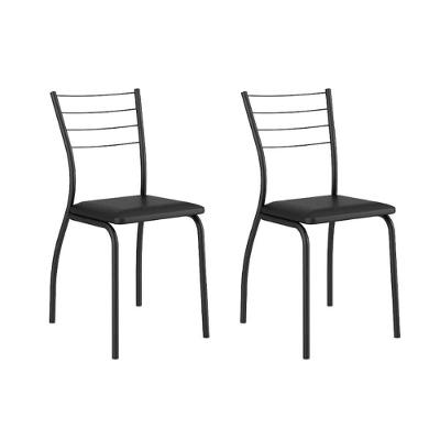 Kit 2 Cadeiras de Cozinha 1700 2 Un Preto/Courano Preto - Carraro