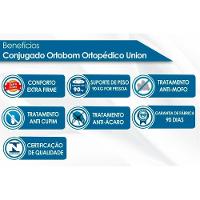 Cama Box Conjugado Casal: Colchão Ortopédico Union (138x188) Ortobom