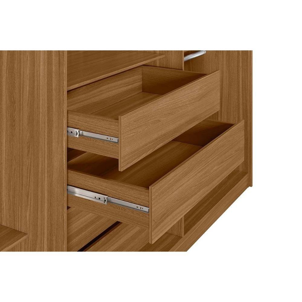 Guarda Roupa Casal 6 Portas 4 Gavetas 3 Prateleiras Venice Branco - Demóbile - 5