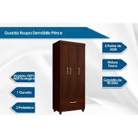 Guarda Roupa 3 Portas e 1 Gaveta Prince Amêndola/Off White - Demóbile - 2