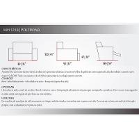 Poltrona Reclinável p/ Sala MH1216 Slim Two Way Animale Cinza Escuro - Herval