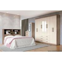 Guarda Roupa Casal 8 Portas e 6 Gavetas c/ Espelho e Pés Liverpool Atacama - Santos Andirá - 3