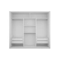 Guarda Roupas 3 Portas de Correr Pérola Polar (3un) + Veneza Luxo + Treliche Plus Branco - Rufato - 9