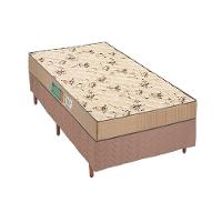Cama Box Solteiro: Colchão Espuma Polar D45 Pérola + Base CRC Rústico Clean(88x188) - 1