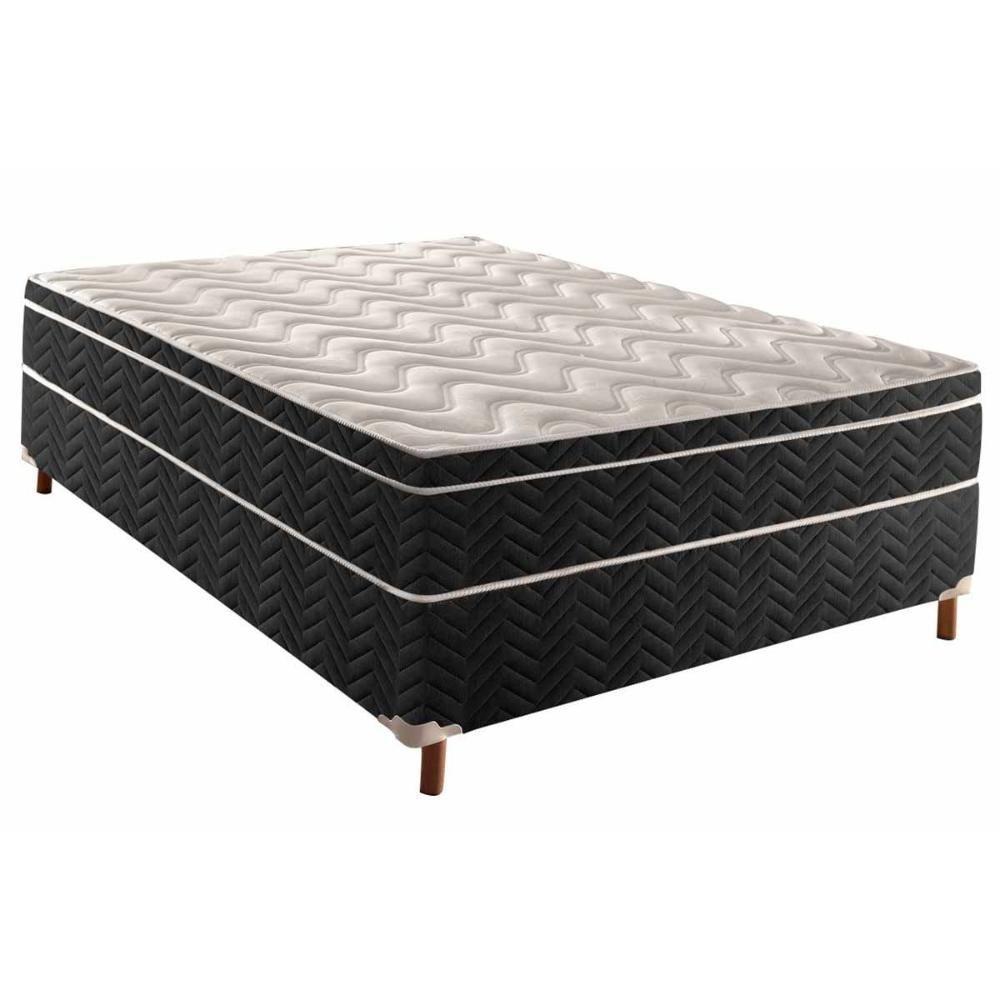 Cama Box Conjugado Casal: Colchão Molas Extrapedic Sublime Life Pillow Black (138x188x48) Paropas - 1