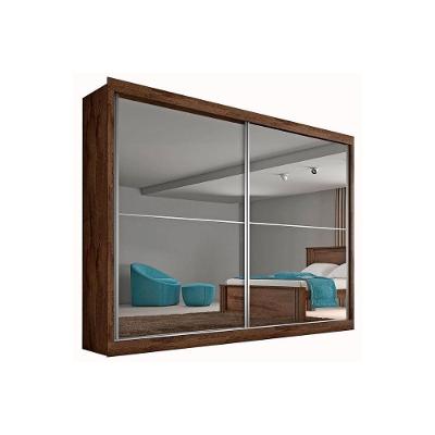 Guarda Roupa Casal Verona Plus 2 Portas de Correr 3 Gavetas Braúna Europa