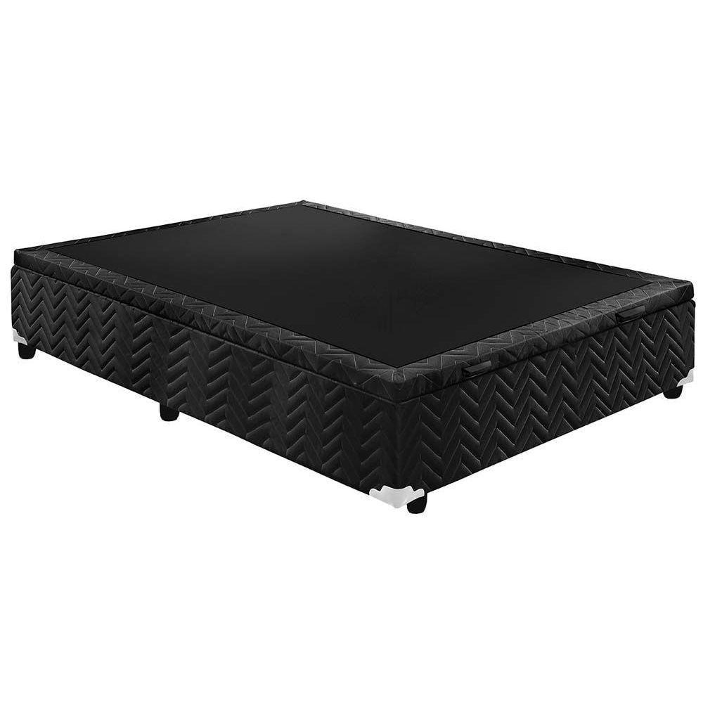Cama Box Baú Casal: Colchão Ortopédico Polar D28 / EP Orthoface + Base CRC Suede Black(138x188) - 4
