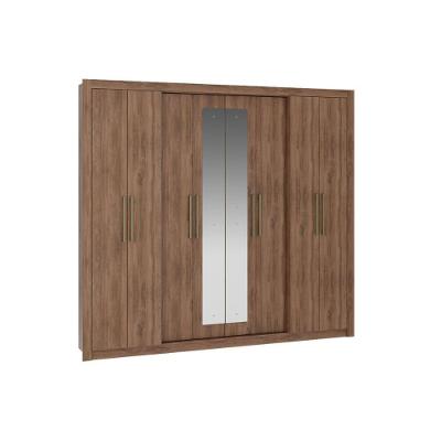 Guarda Roupa 8 Portas e 4 Gavetas c/ Espelho Héster Freijo - Carraro