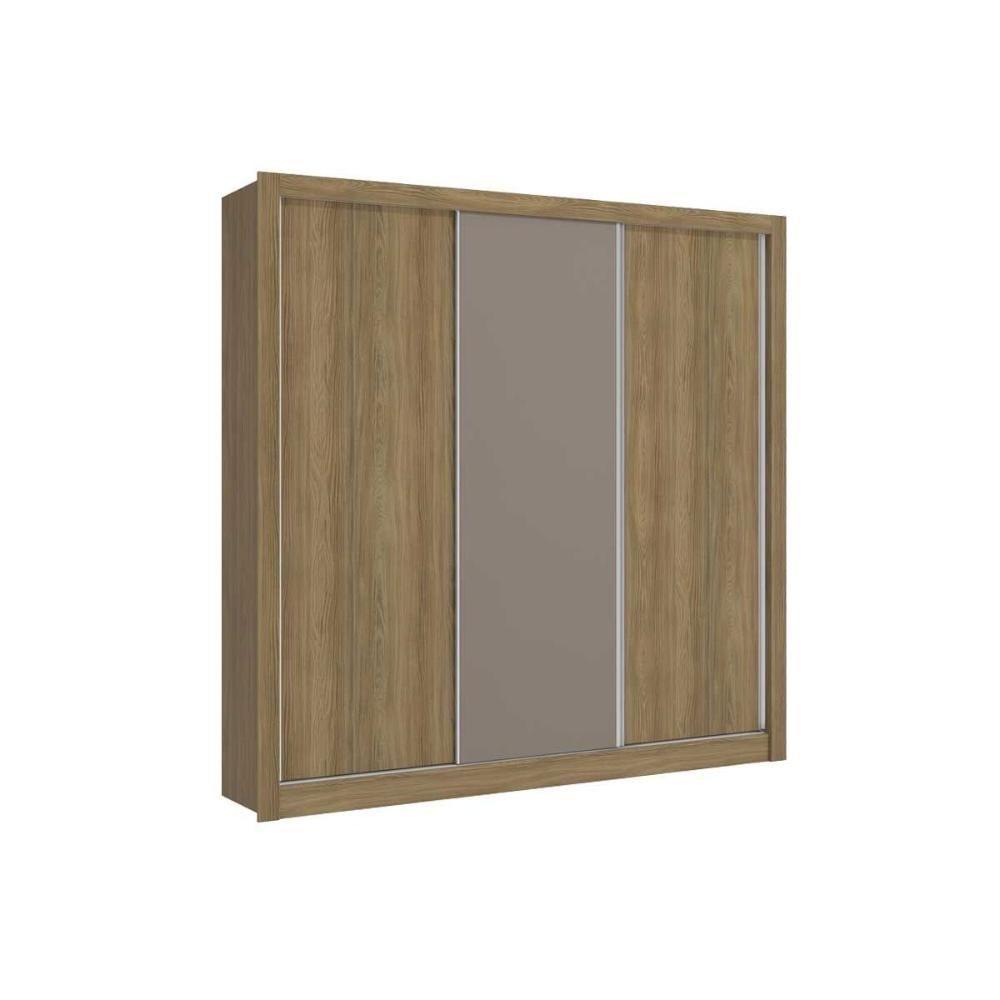 Guarda Roupa Casal 3 Portas de Correr e 2 Gavetas M570 Fendi/Nogueira/Fendi - Kappesberg - 8