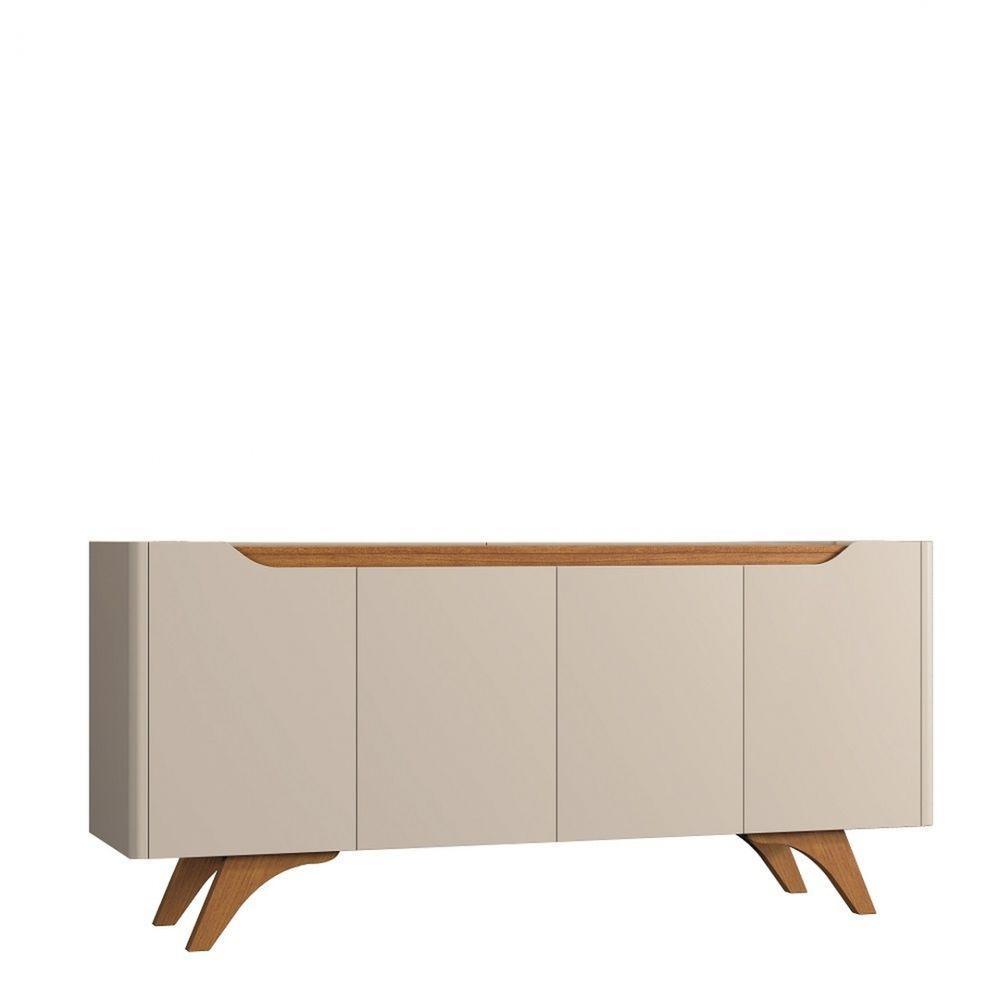 Buffet Grécia 4 Portas Com Pés Em Madeira Maciça Mavaular - 1