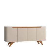 Buffet Grécia 4 Portas Com Pés Em Madeira Maciça Mavaular - 1