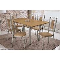 Kit 4 Cadeiras de Cozinha Florença 4C005  4 Un Níquel/Courano Preto - Kappesberg - 2