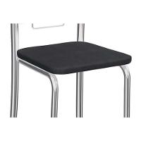 Kit 2 Cadeiras Sala Jantar Florença 2C005  2 Un Cromado/Courano Preto - Kappesberg