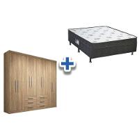 Cama Box Conjugada Casal Union + Guarda Roupa Master 8.6 Atacama - 1