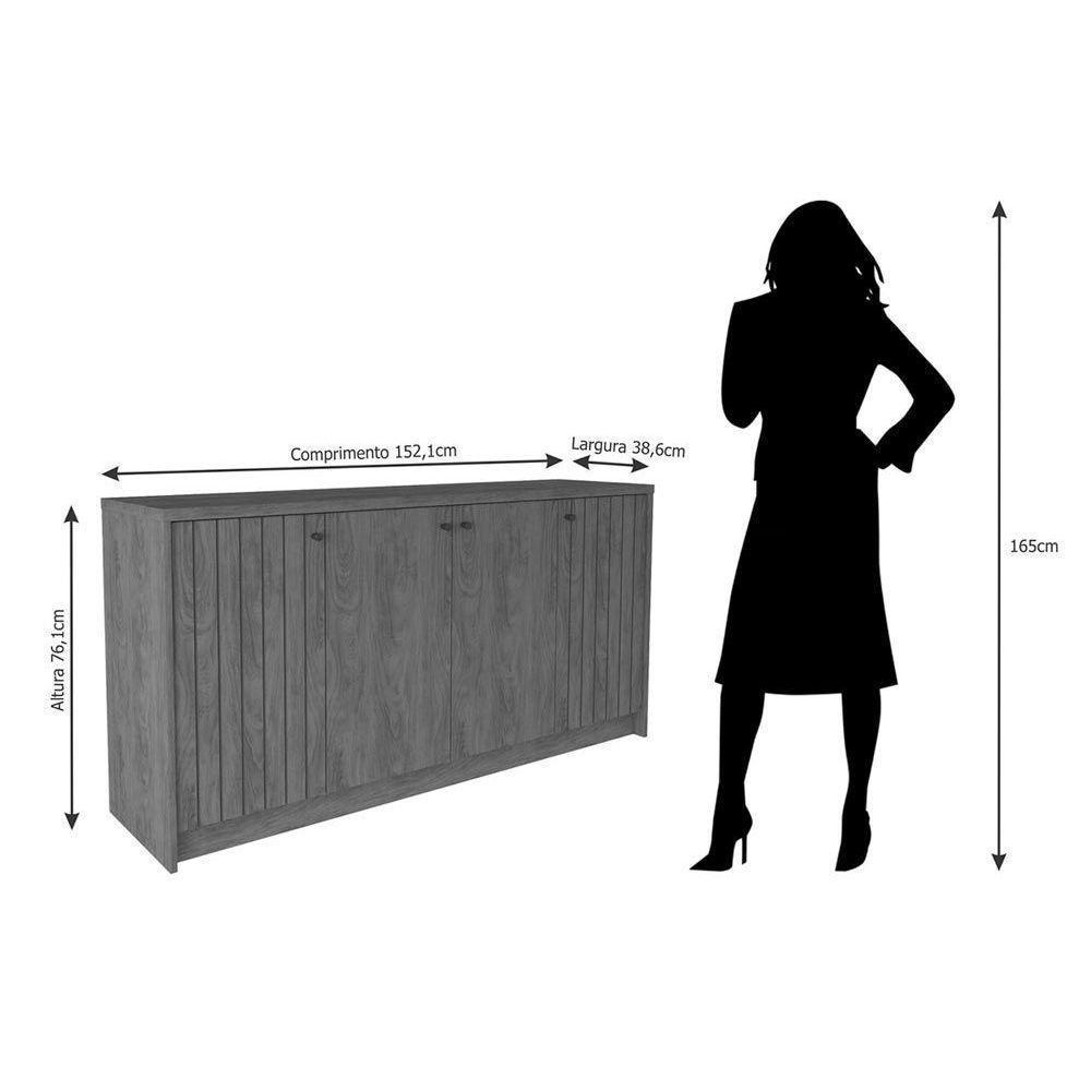 Buffet de Sala Jantar Lia 4 Portas Off White - Cimol - 2