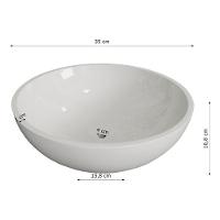 Cuba Pia Banheiro Venus Torneira Inox Valvula Click Black Branco Branco - 3