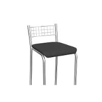 Banqueta Sala de Jantar Gênova 1B705CR 2 Un Cromado/Courano Preto - Kappesberg - 6