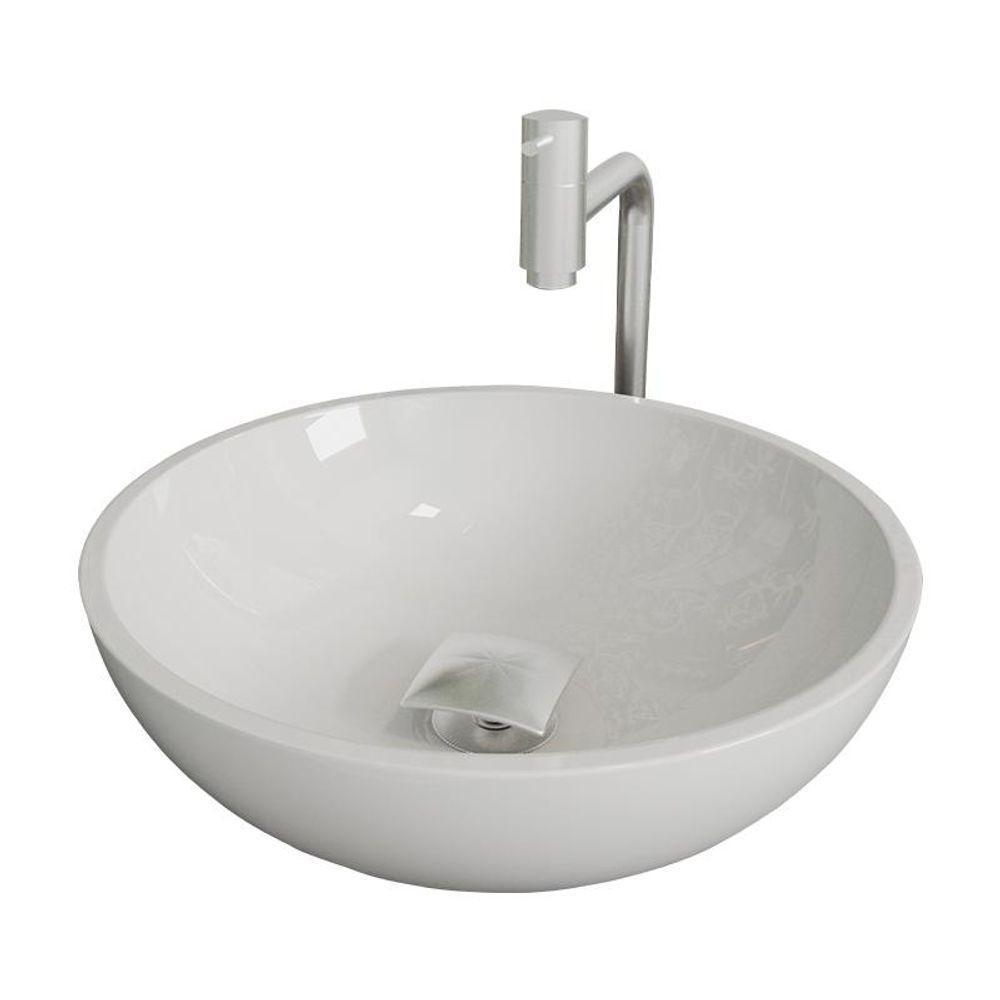 Cuba Pia Banheiro Venus Com Torneira Inox E Valvula Click Branco Branco - 4