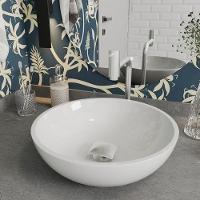 Cuba Pia Banheiro Venus Com Torneira Inox E Valvula Click Branco Branco - 1