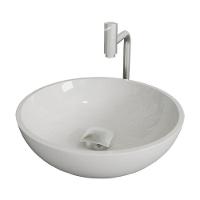 Cuba Pia Banheiro Venus Com Torneira Inox E Valvula Click Branco Branco - 4