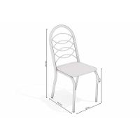 Cadeira Sala de Jantar Holanda 4C009NK Kit 4 Un Níquel/Courano Nude - Kappesberg - 3