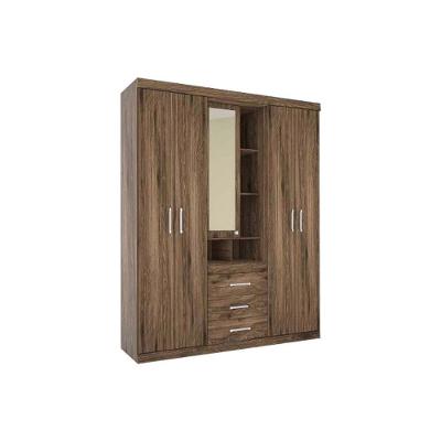 Guarda Roupa Solteiro Havana Star 5.3 5 Portas de Abrir 3 Gavetas Demolição MDF