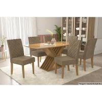 Kit 2 Cadeiras Sala Jantar 2CAD133  2 Un Freijó/Linho Bege - Kappesberg - 2