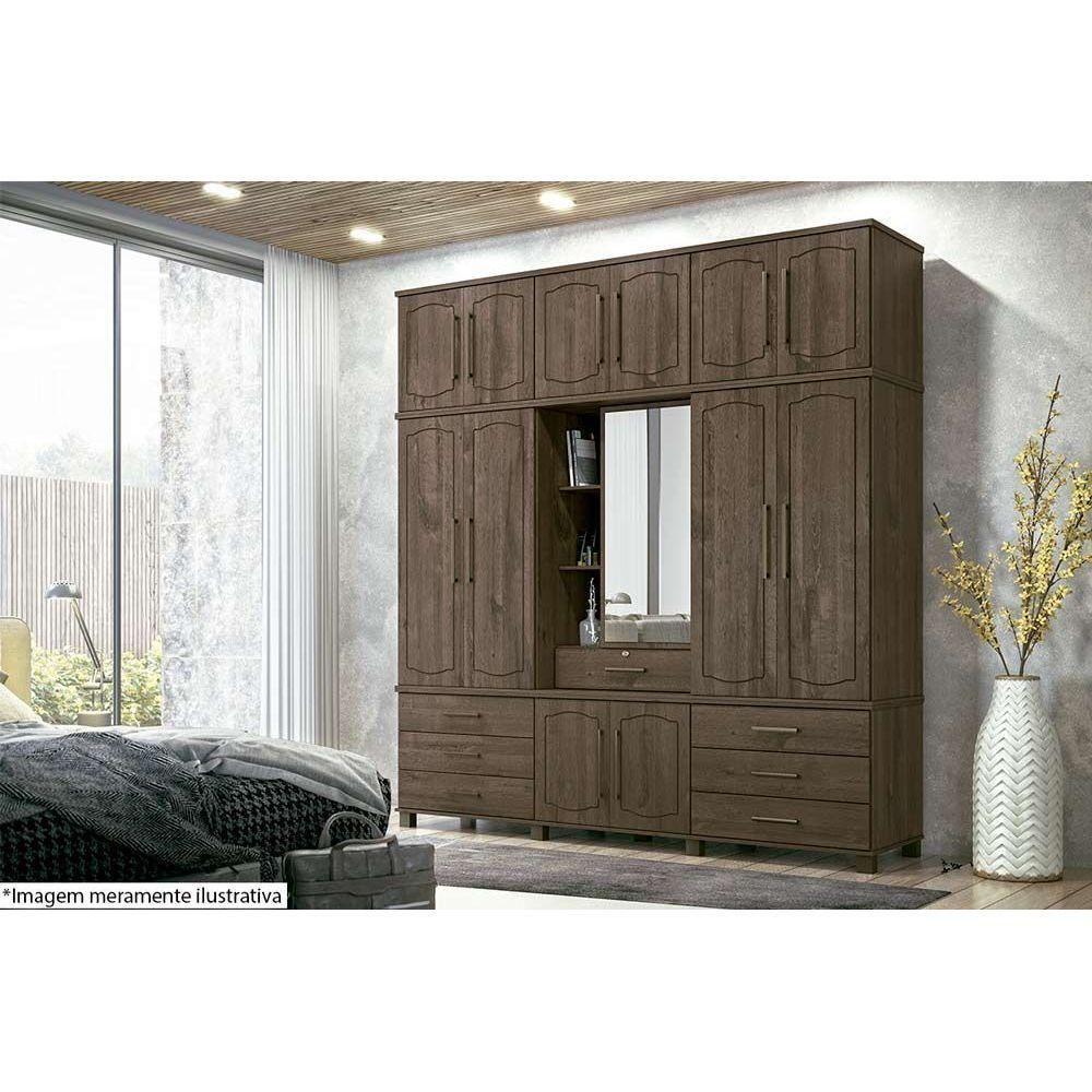 Guarda Roupa Casal 13 Portas e 7 Gavetas Londres Capelinha Atacama - Santos Andirá - 2