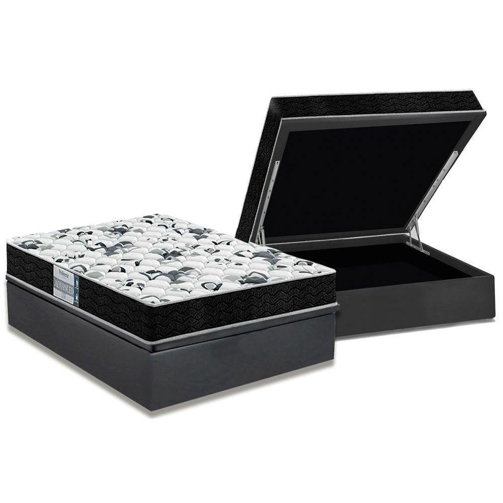 Cama Box Baú Casal: Colchão Anatômico Probel D28 / EP ProDormir Advanced Tech1000 + Base CRC Suede Gray(138x188) - 1