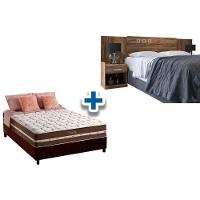 Cama Box Casal CRC + Colchão Molas Classic + Cabeceira Plus Demolição - 1