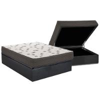 Cama Box Baú Casal: Colchão Espuma D45 Ortobom Light + Base CRC Suede Gray(138x188) - 1