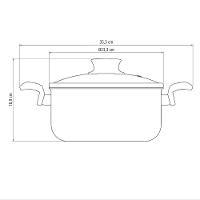 Caçarola Tramontina Paris Antiaderente Starflon Max Chumbo Com Tampa De Vidro 22 Cm 3,8 L Tramontina - 1