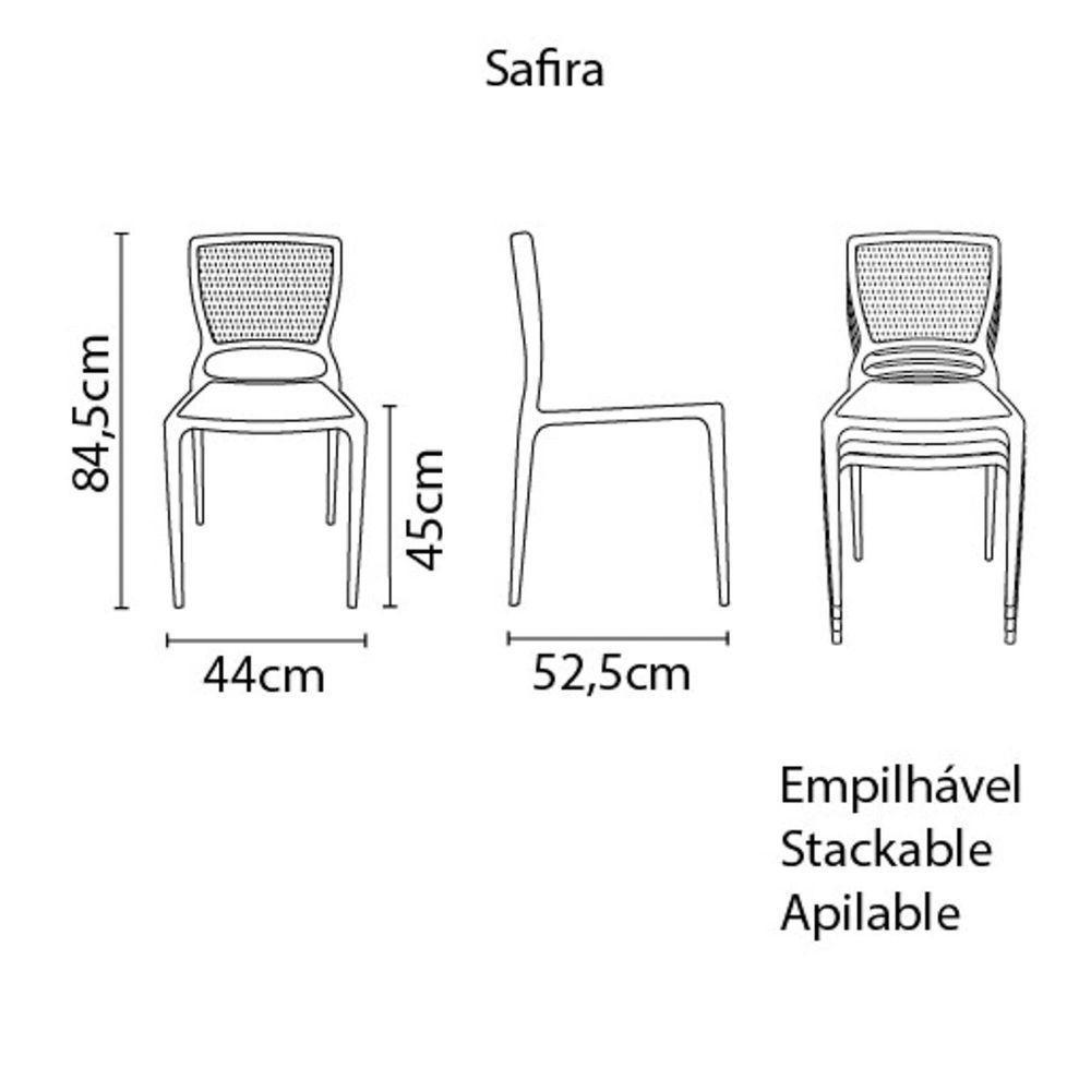 Cadeira Tramontina Safira Em Polipropileno E Fibra De Vidro Camurça Tramontina - 2