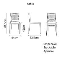 Cadeira Tramontina Safira Em Polipropileno E Fibra De Vidro Camurça Tramontina - 2