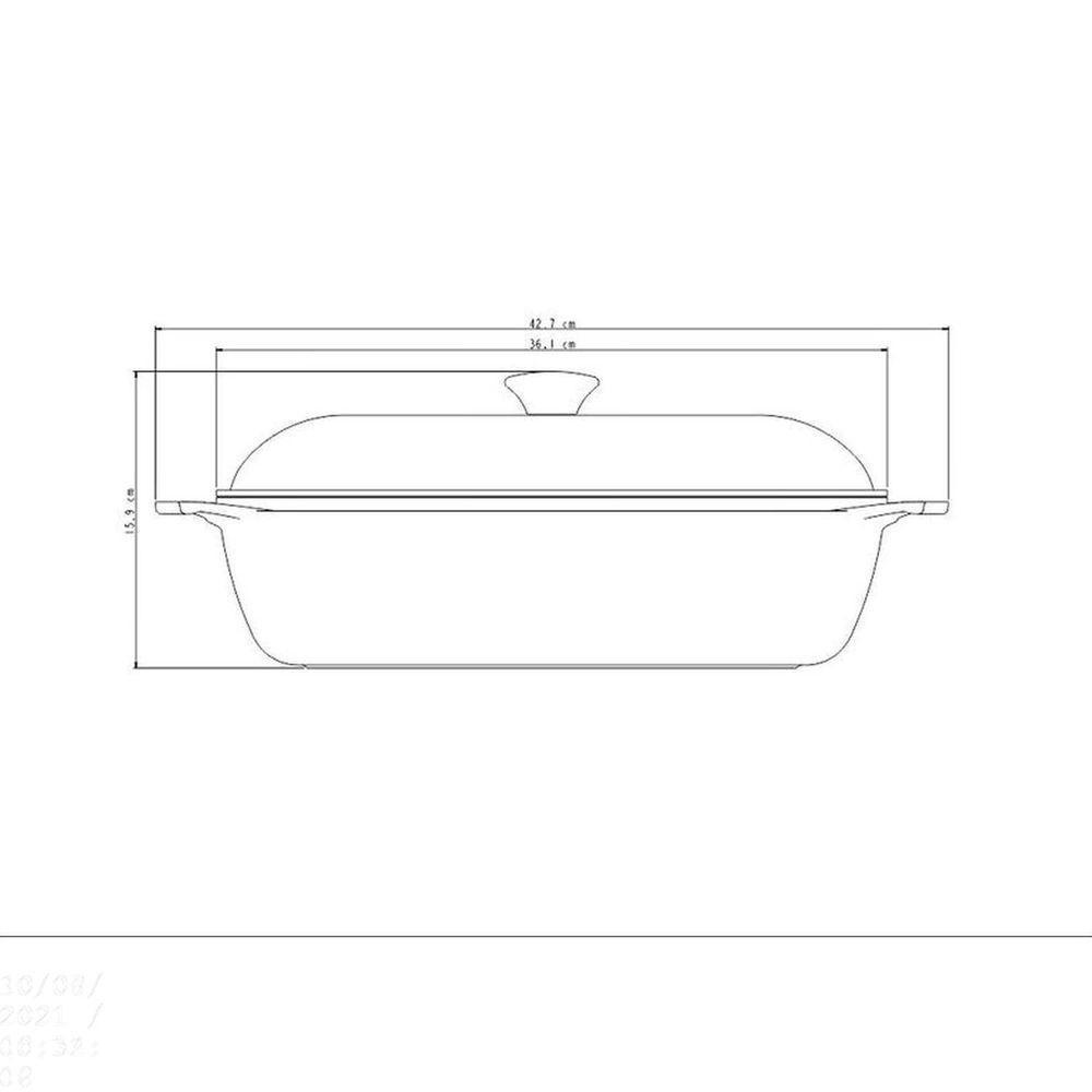 Caçarola Quadrada Lyon Em Alumínio Forjado Com Revestimento Interno E Externo Antiaderent - 3
