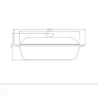 Caçarola Quadrada Lyon Em Alumínio Forjado Com Revestimento Interno E Externo Antiaderent - 2