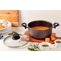 Caçarola Tramontina Paris Antiaderente Starflon Max Chumbo Com Tampa De Vidro 24 Cm 4,9 L Tramontina - 1