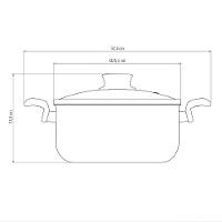 Caçarola Tramontina Paris Antiaderente Starflon Max Chumbo Com Tampa De Vidro 24 Cm 4,9 L Tramontina - 2