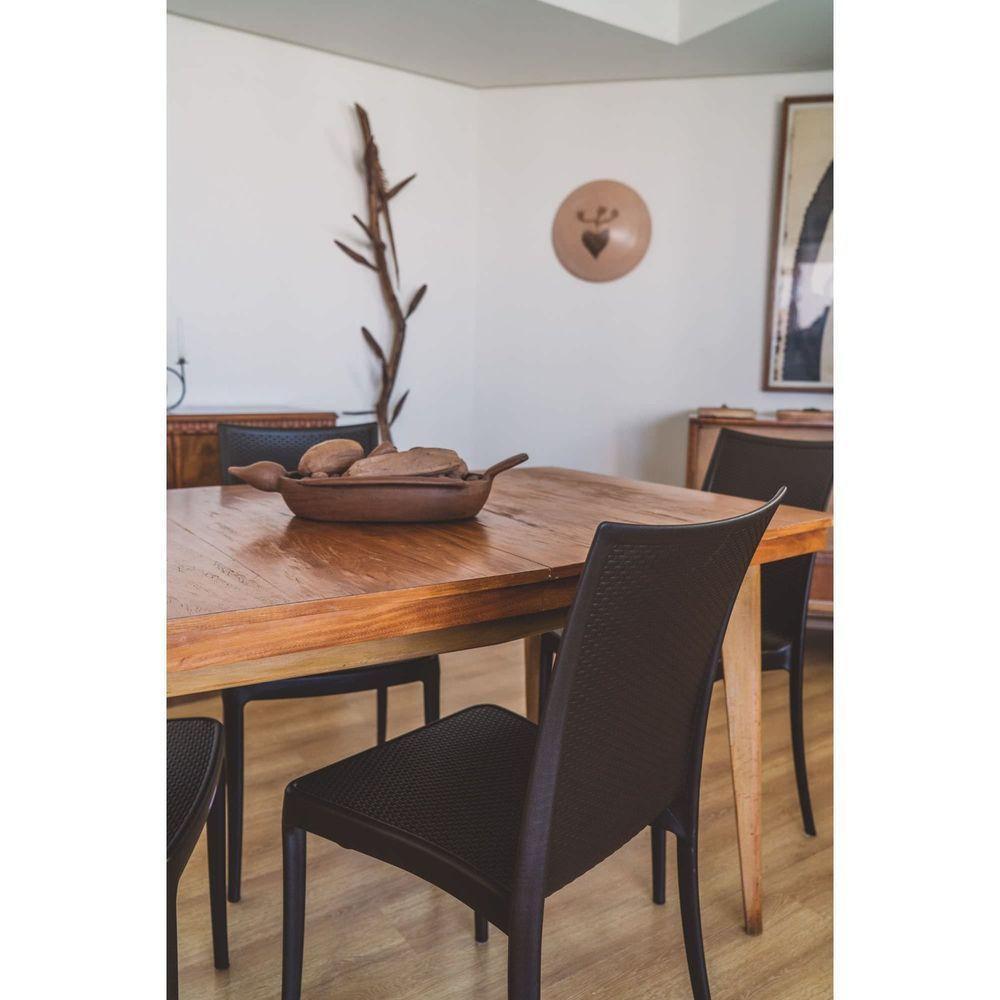 Cadeira Tramontina Laura Ratan Marrom Sem Braços Em Polipropileno E Fibra De Vidro Tramontina - 2