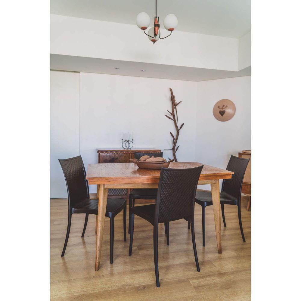 Cadeira Tramontina Laura Ratan Marrom Sem Braços Em Polipropileno E Fibra De Vidro Tramontina - 3