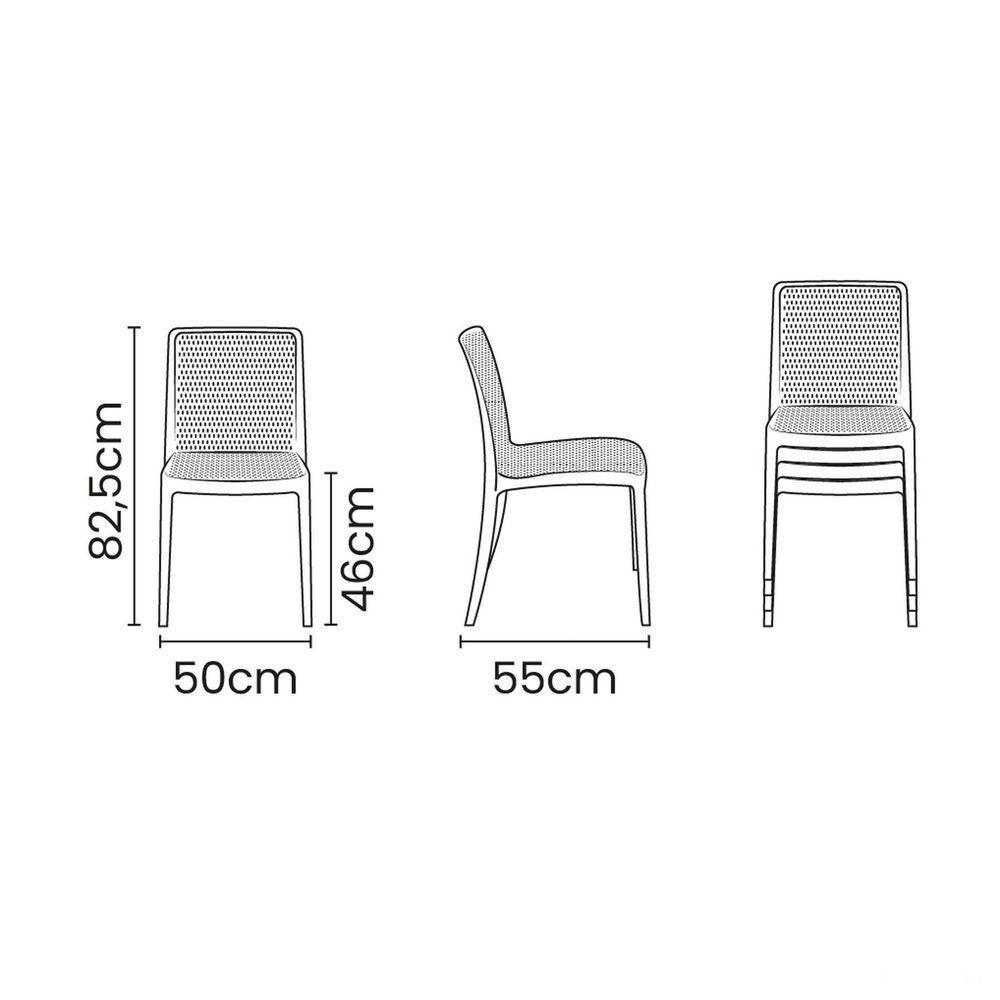Cadeira Tramontina Isabelle Em Polipropileno E Fibra De Vidro Camurça Tramontina - 3