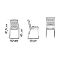 Cadeira Tramontina Isabelle Em Polipropileno E Fibra De Vidro Camurça Tramontina - 3