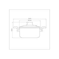 Caçarola Paris Antiaderente Starflon Max Vermelho Com Tampa De Vidro 20 Cm 2,9 L - 1