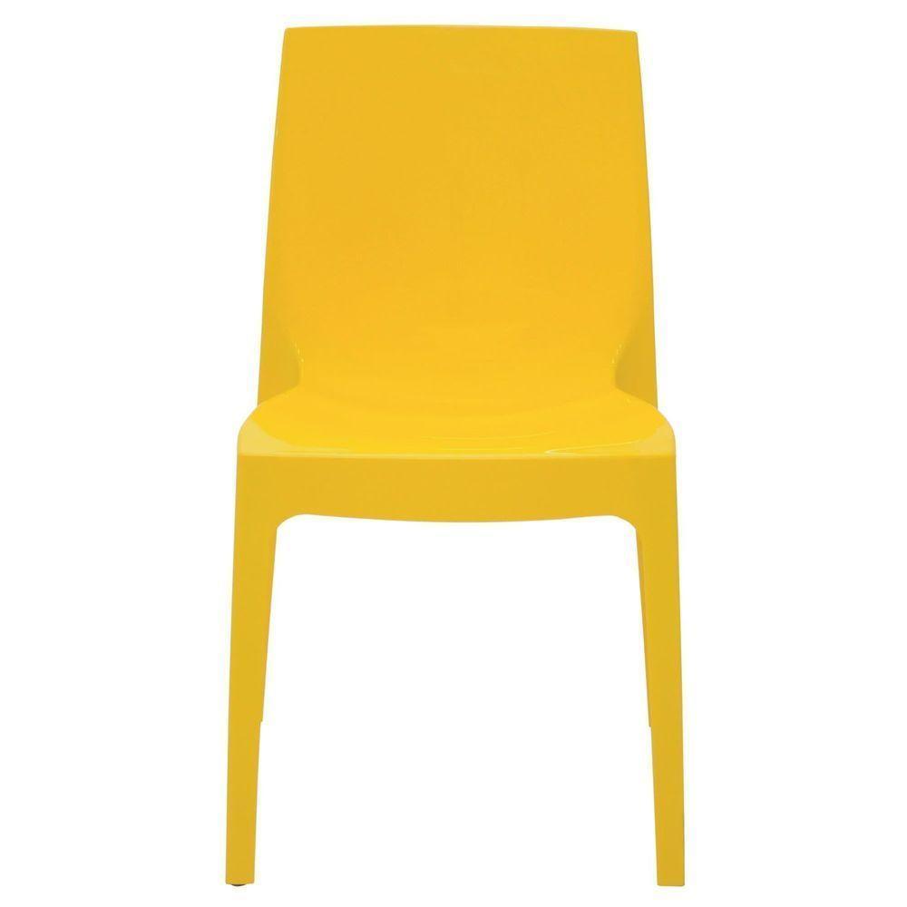 Cadeira Tramontina Alice Polida Sem Braços Em Polipropileno Amarelo Tramontina - 3