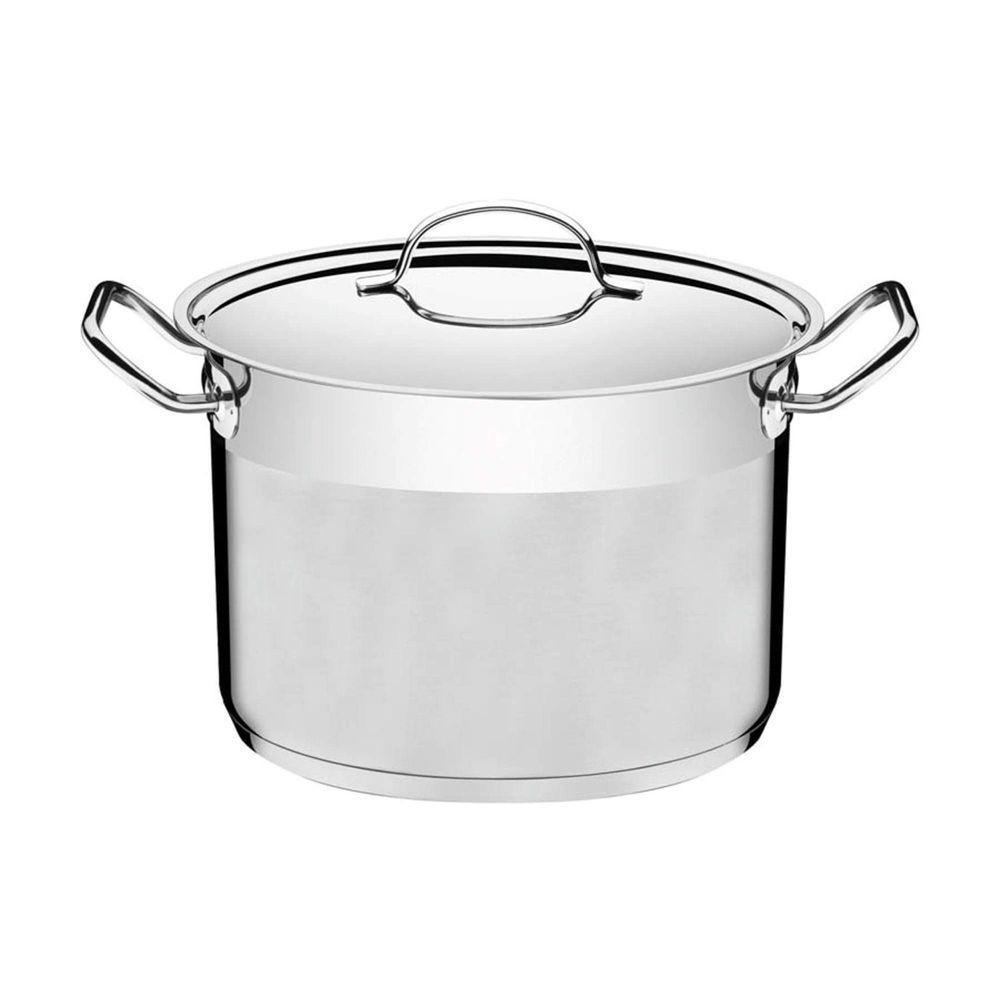 Caldeirão Professional Em Aço Inox Fundo Triplo Com Tampa Plana Detalhe Satinado 28 Cm 11 - 1