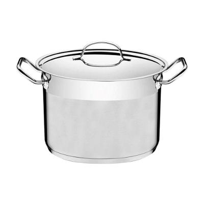 Caldeirão Professional Em Aço Inox Fundo Triplo Com Tampa Plana Detalhe Satinado 28 Cm 11