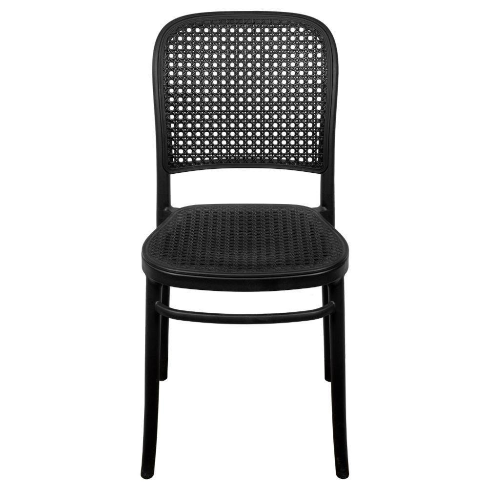 Cadeira Amis Polipropileno Preta Assento Preto - 3