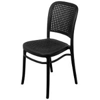 Cadeira Amis Polipropileno Preta Assento Preto - 1