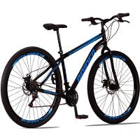 Bicicleta 29 Raider Sport Aço 21 Marchas Freio A Disco Preto+azul