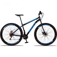 Bicicleta 29 Raider Sport Aço 21 Marchas Freio A Disco Preto+azul - 5